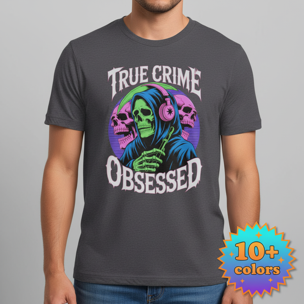 True Crime Obsessed T-Shirt_badge