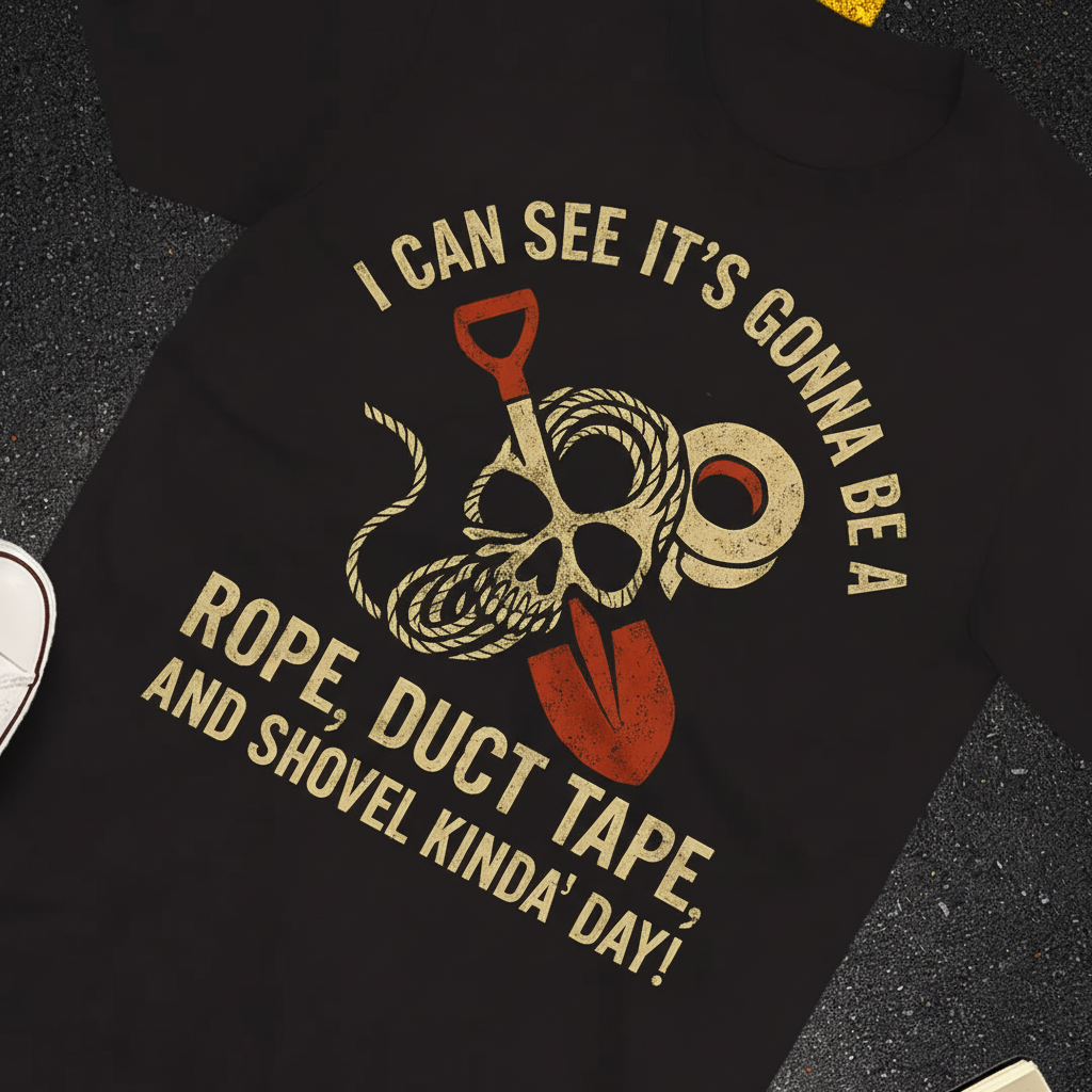 Rope, Duct Tape & Shovel T-Shirt_extreme_za