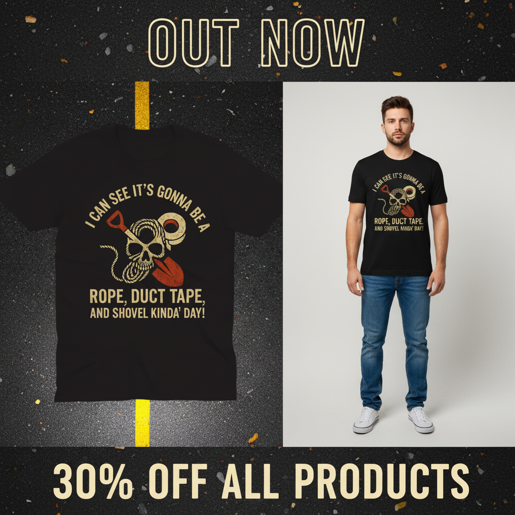 Rope, Duct Tape & Shovel T-Shirt_pet_companion