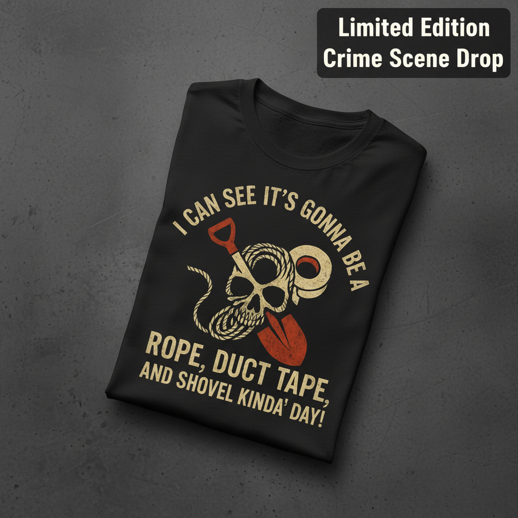 Rope, Duct Tape & Shovel T-Shirt_fold_tilt