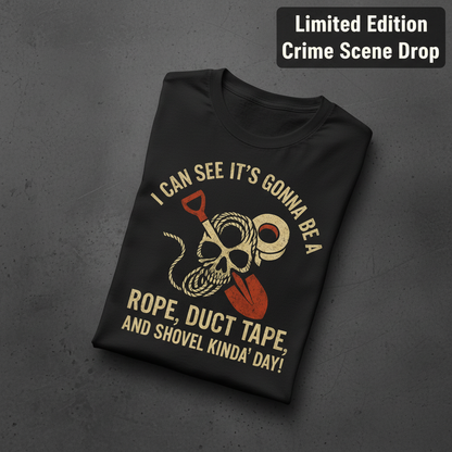 Rope, Duct Tape & Shovel T-Shirt_fold_tilt
