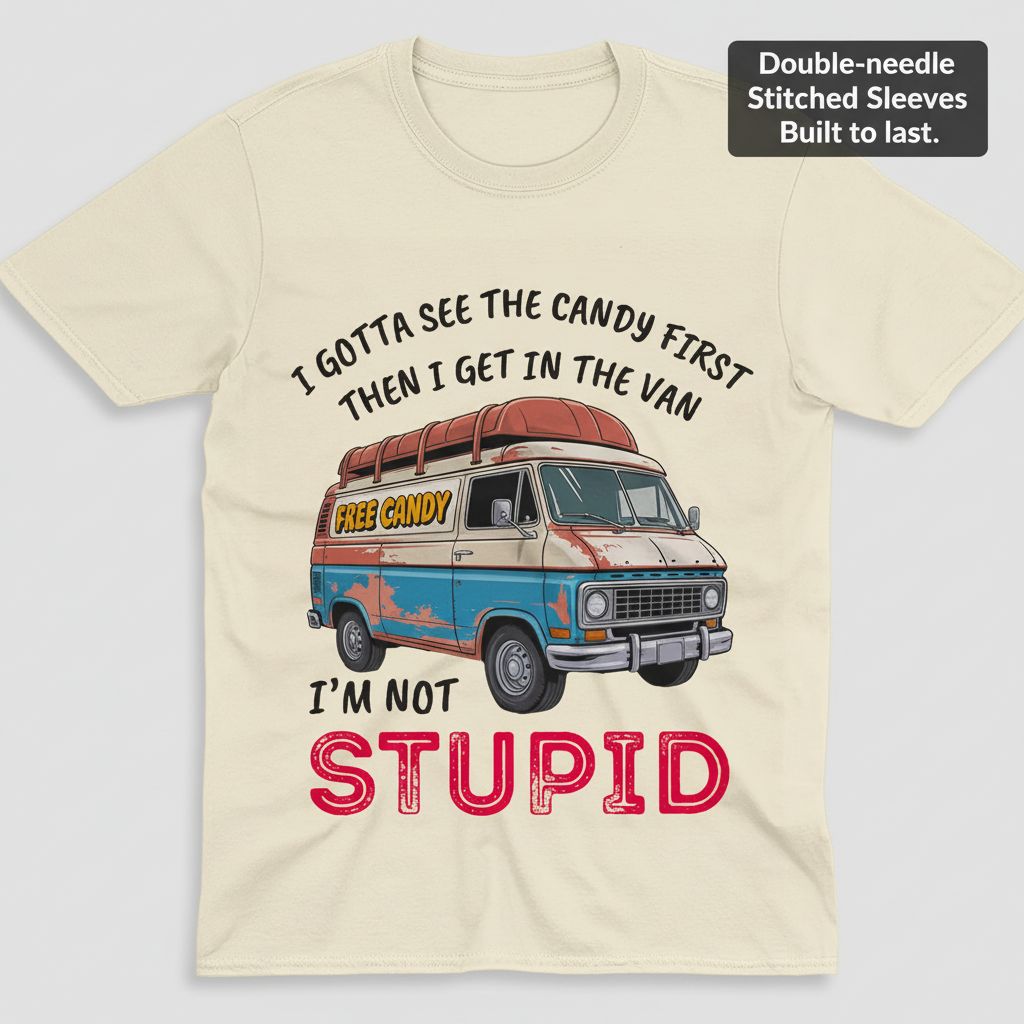 Not Stupid Candy Van T-Shirt_clean