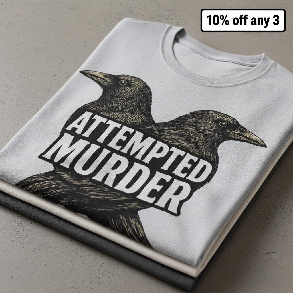 Attempted Murder T-Shirt_stacked_flatlay