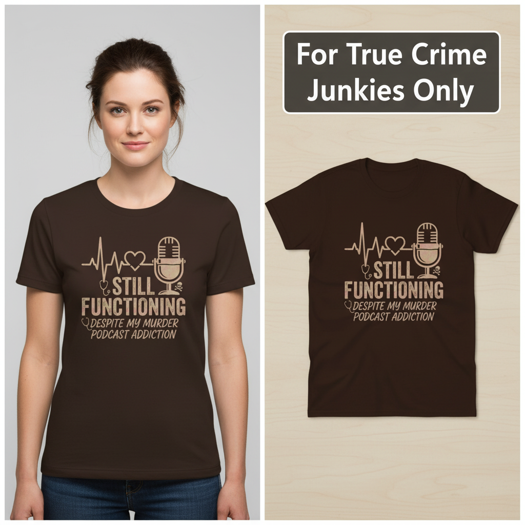 Still Functioning Murder Podcast T-Shirt_model_flat