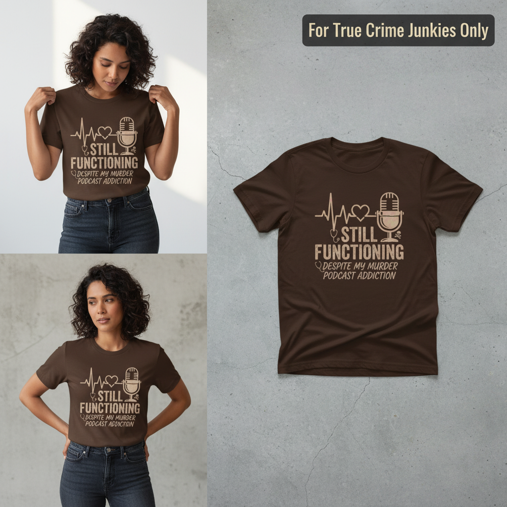 Still Functioning Murder Podcast T-Shirt_3_panel