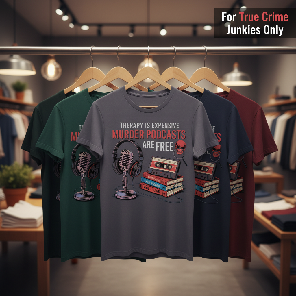 Murder Podcasts Are Free T-Shirt_boutique_rack