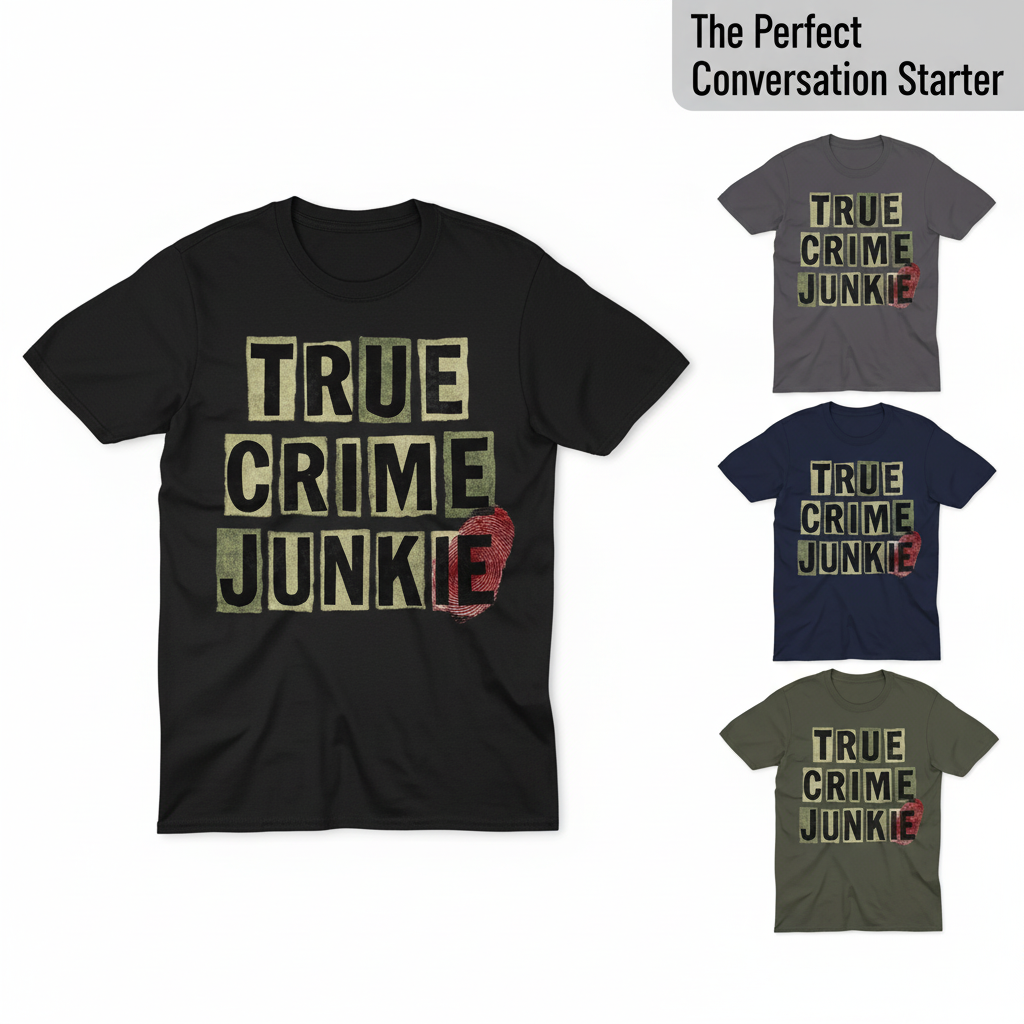 True Crime Junkie T-Shirt_color_grid