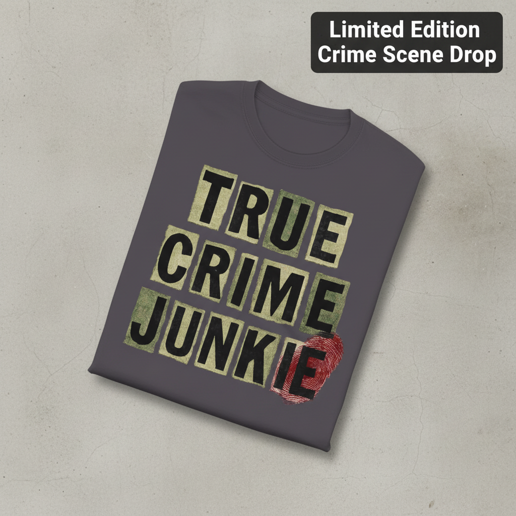 True Crime Junkie T-Shirt_fold_tilt