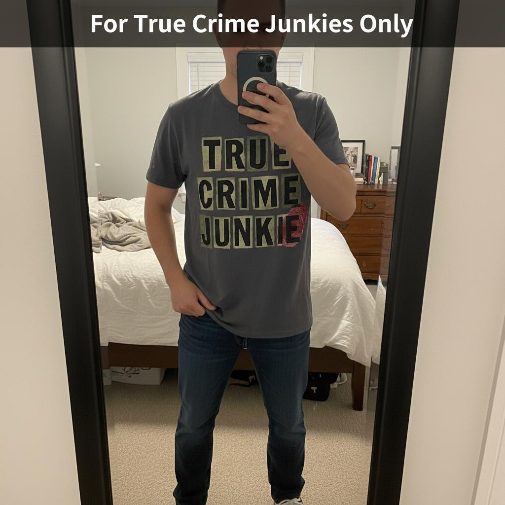 True Crime Junkie T-Shirt_mirror_selfie