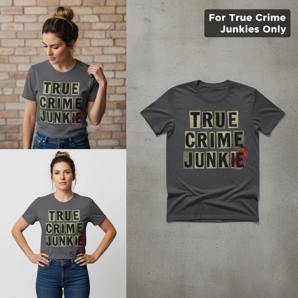True Crime Junkie T-Shirt_3_panel