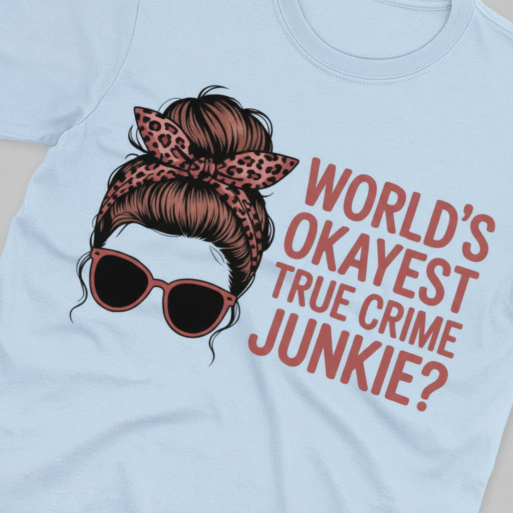 World's Okayest True Crime Junkie T-Shirt_extreme_za