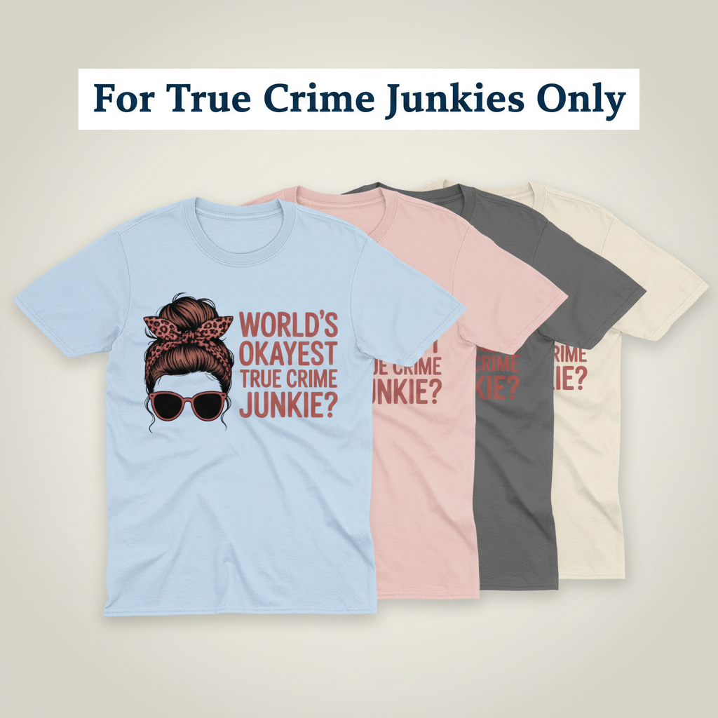World's Okayest True Crime Junkie T-Shirt_quad_showcase