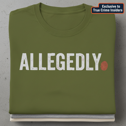 Allegedly Fingerprint T-Shirt_stacked_flatlay