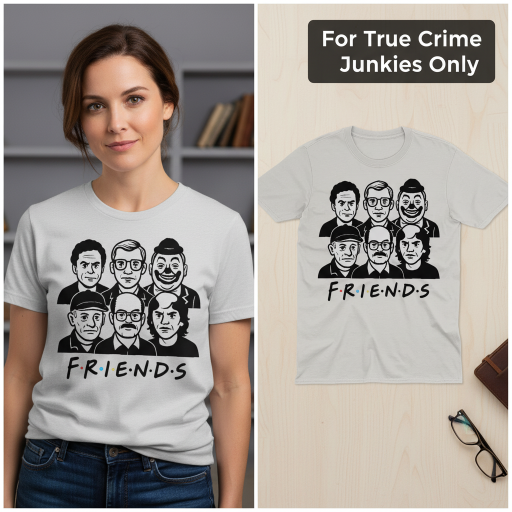 True Crime Friends T-Shirt_model_flat