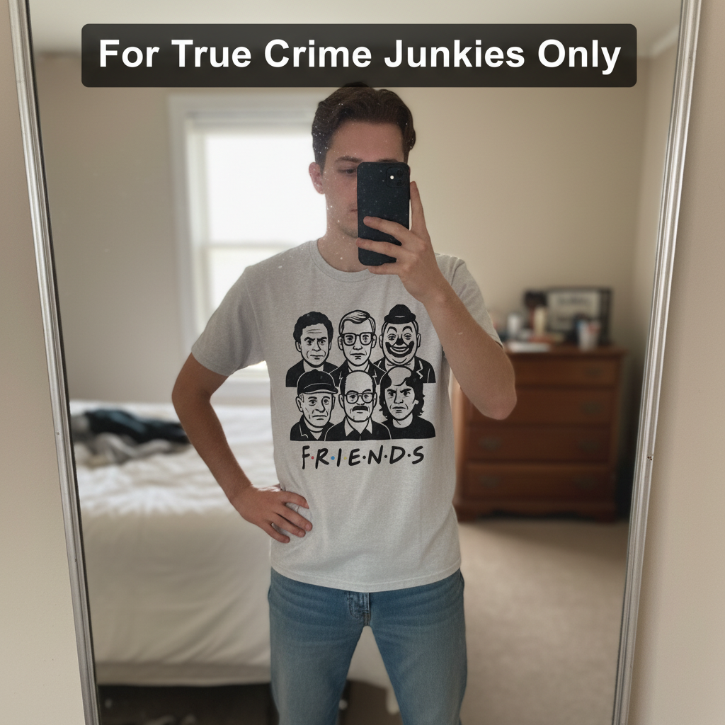 True Crime Friends T-Shirt_mirror_selfie
