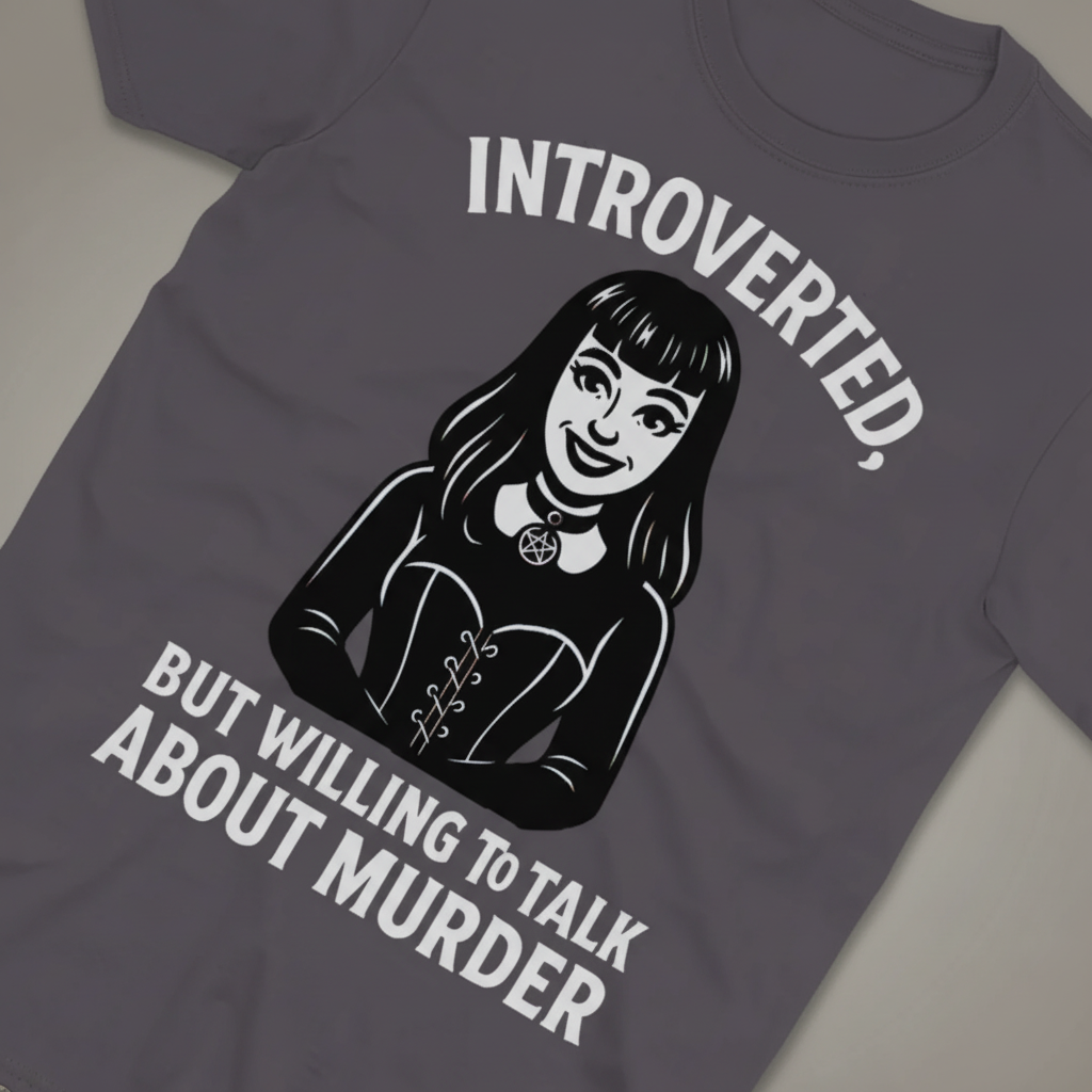 Introverted But Murder Curious T-Shirt_extreme_za