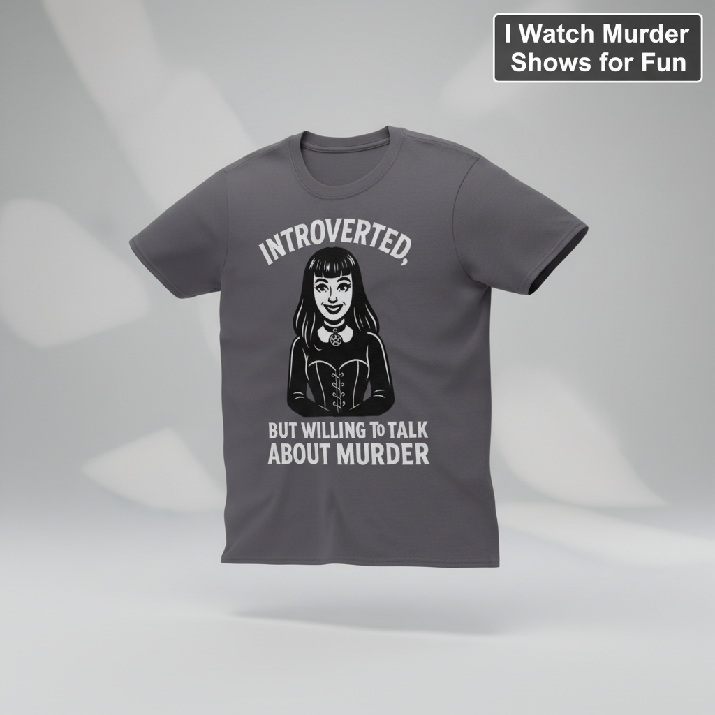 Introverted But Murder Curious T-Shirt_3d_float