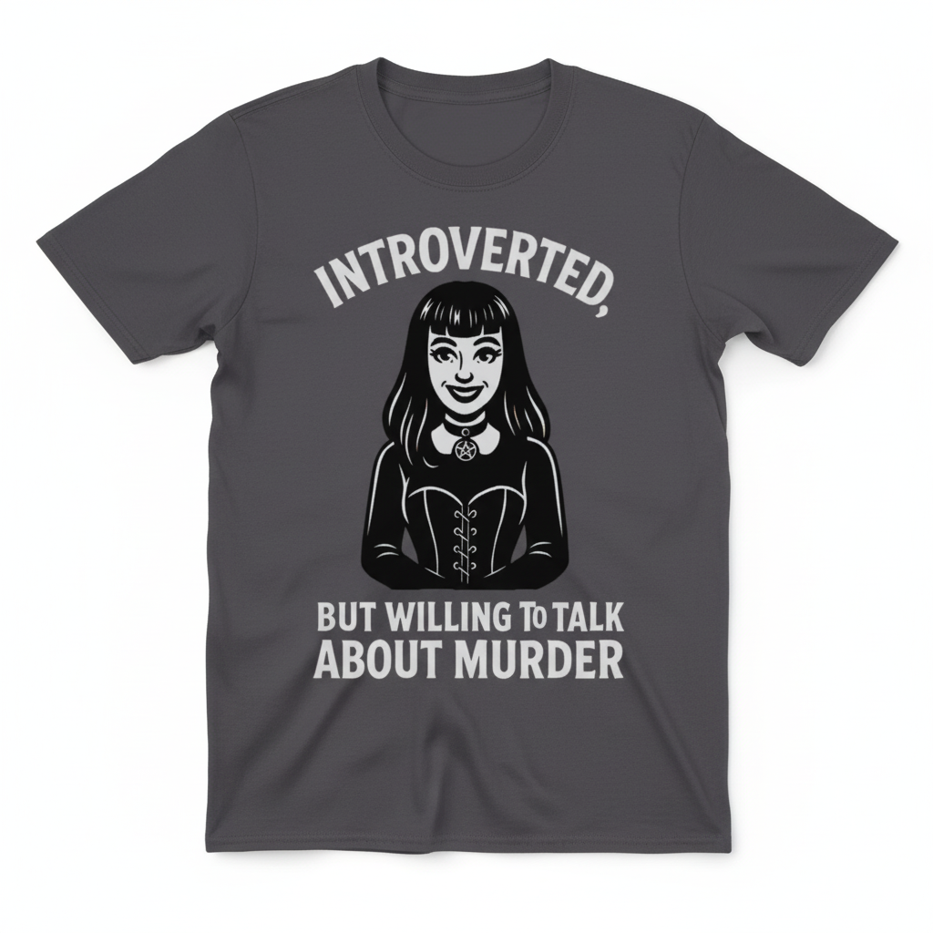 Introverted But Murder Curious T-Shirt_extreme_za