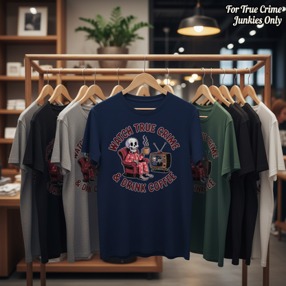 True Crime & Coffee T-Shirt_boutique_rack