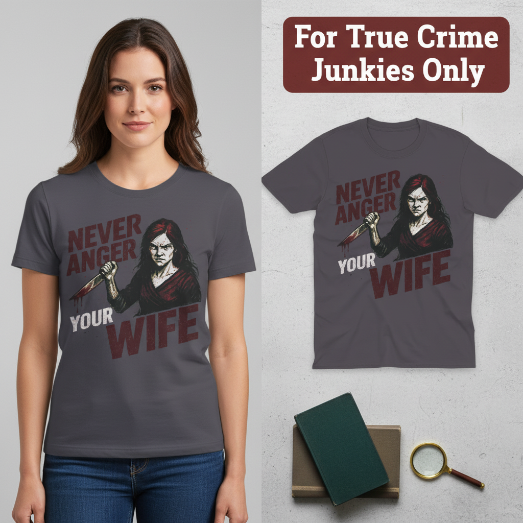 Never Anger Your Wife T-Shirt_model_flat