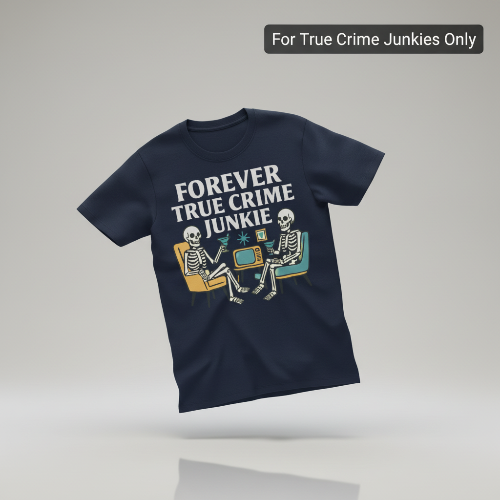 Forever True Crime Junkie T-Shirt_3d_float