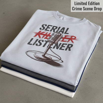 Serial Listener T-Shirt_stacked_flatlay
