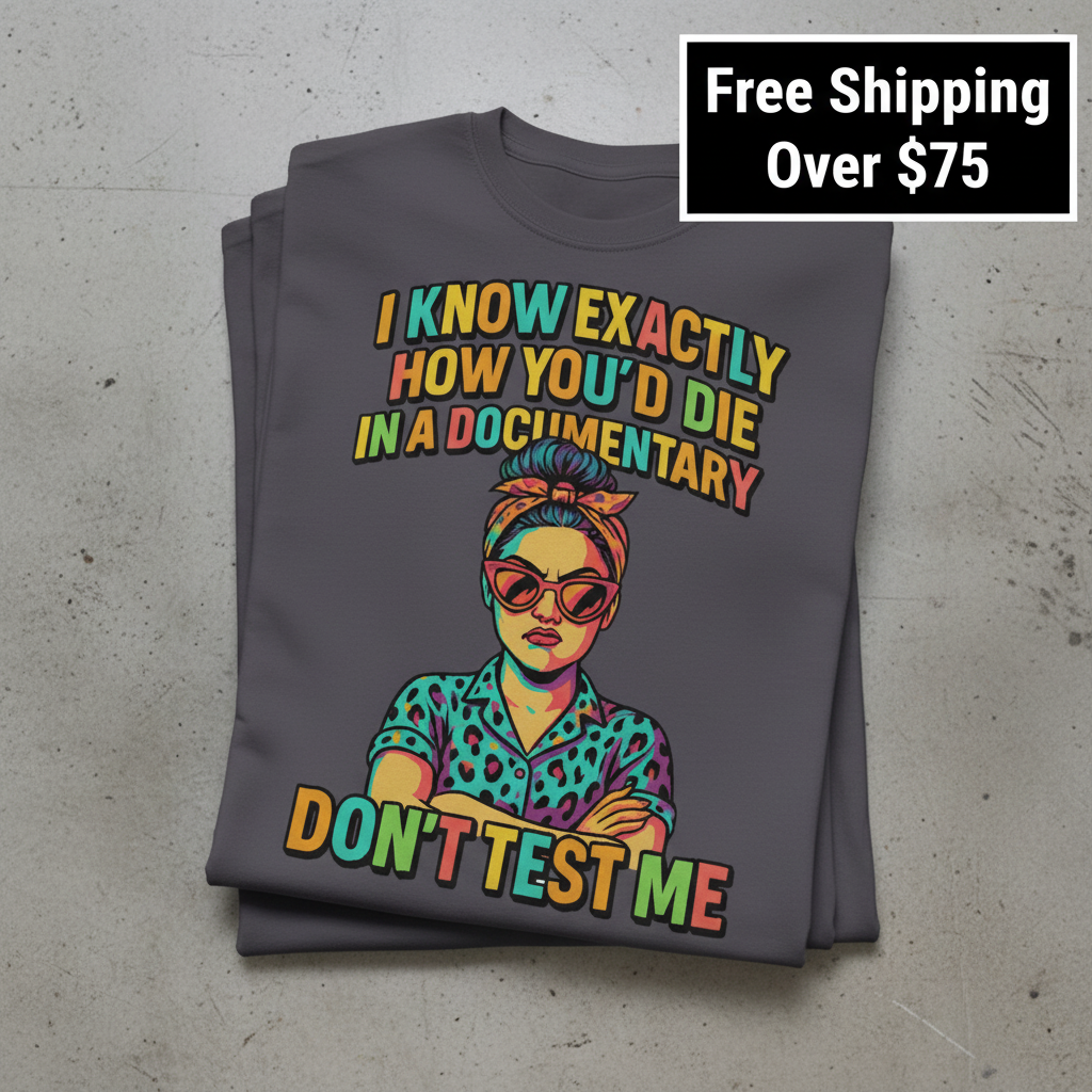 Don't Test Me Documentary T-Shirt_stacked_flatlay