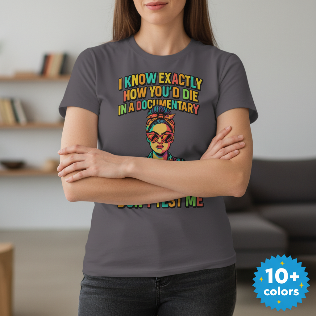Don't Test Me Documentary T-Shirt_badge