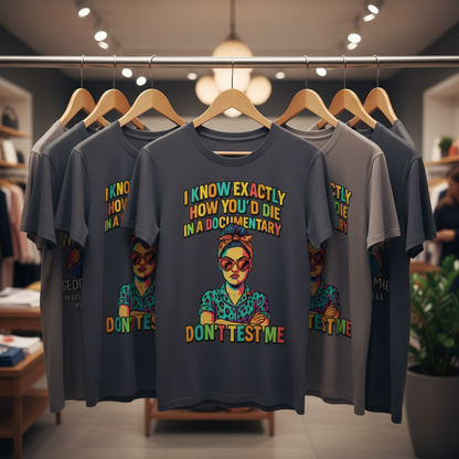 Don't Test Me Documentary T-Shirt_boutique_rack