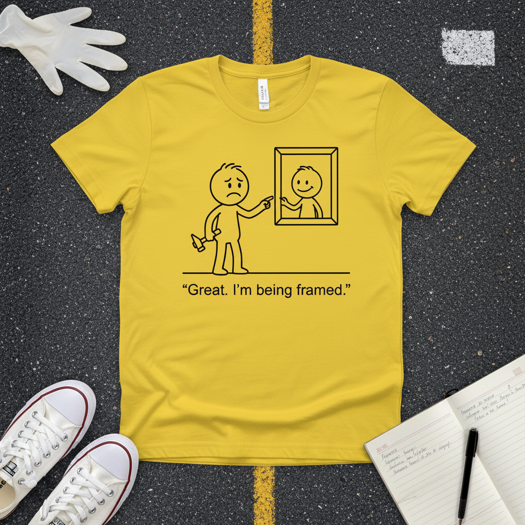 I'm Being Framed T-Shirt_clean