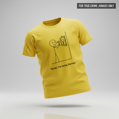 I'm Being Framed T-Shirt_3d_float
