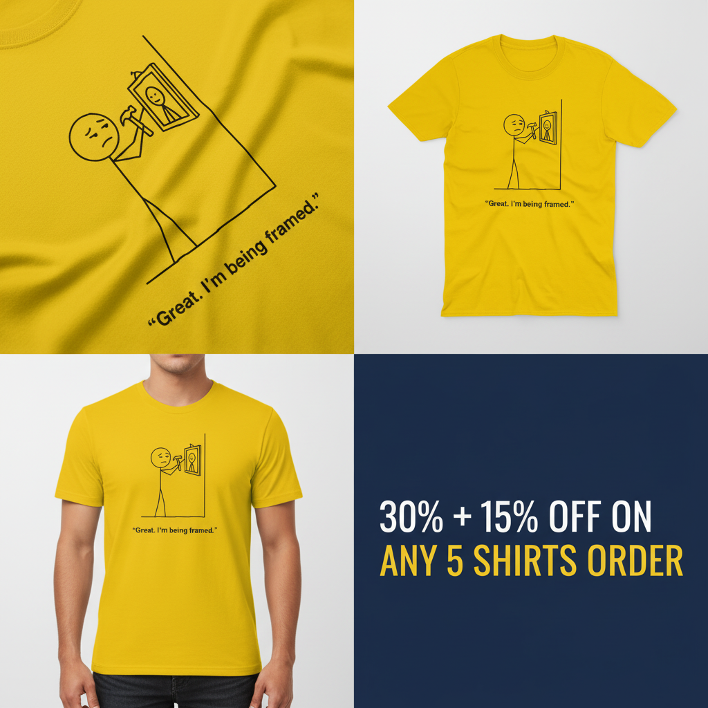 I'm Being Framed T-Shirt_4_panel