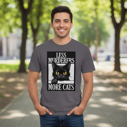 Less Murderers More Cats T-Shirt_extreme_za