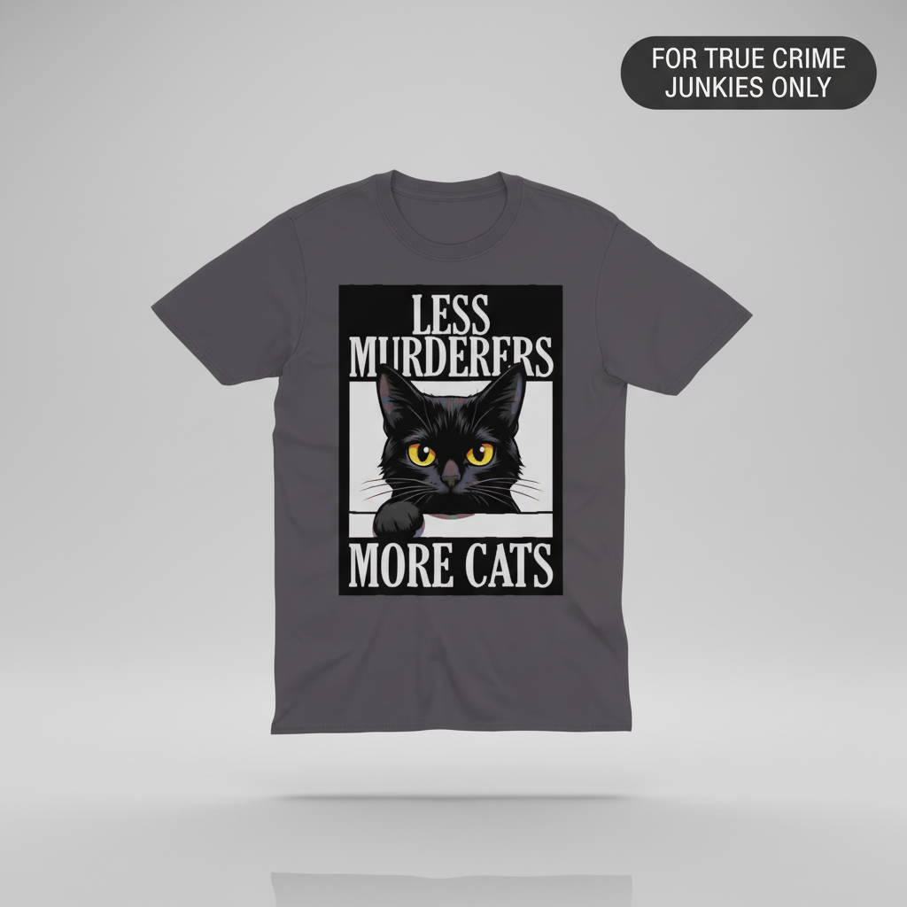 Less Murderers More Cats T-Shirt_3d_float