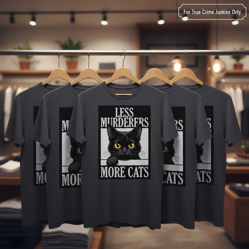 Less Murderers More Cats T-Shirt_boutique_rack