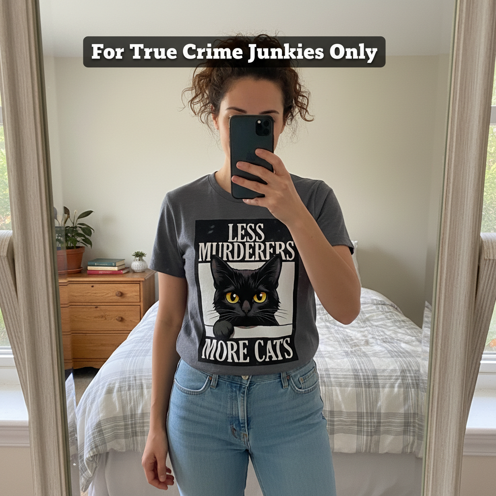 Less Murderers More Cats T-Shirt_mirror_selfie