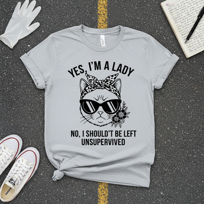 Unsupervised Cat Lady T-Shirt_extreme_za