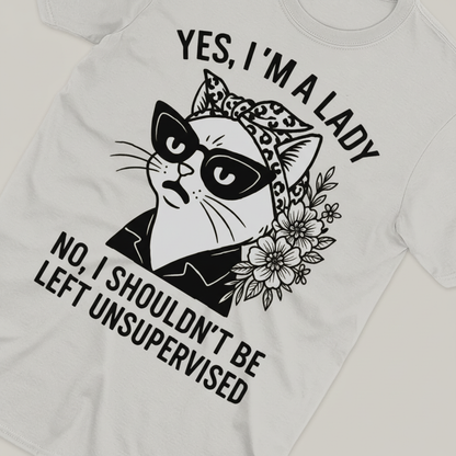 Unsupervised Cat Lady T-Shirt_extreme_za