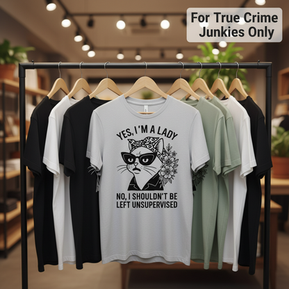 Unsupervised Cat Lady T-Shirt_boutique_rack
