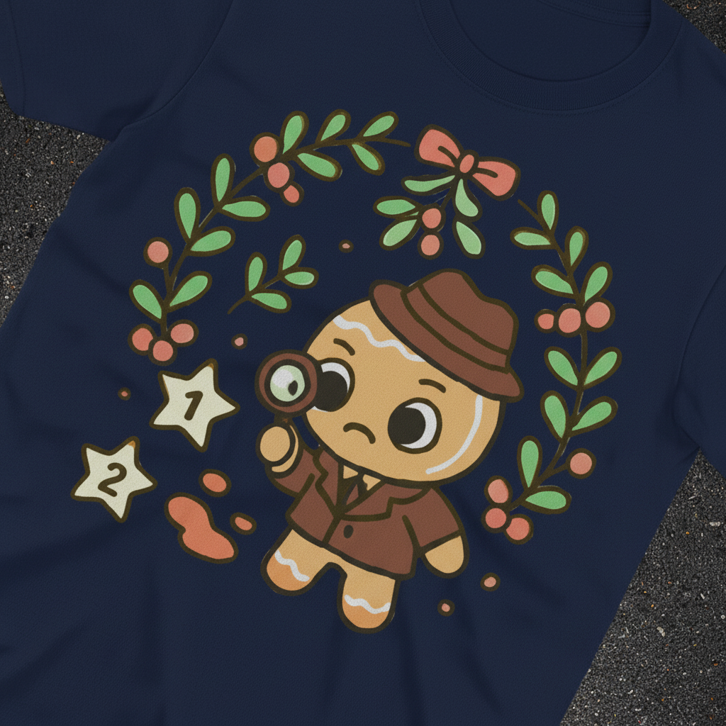Gingerbread Detective T-Shirt_extreme_za