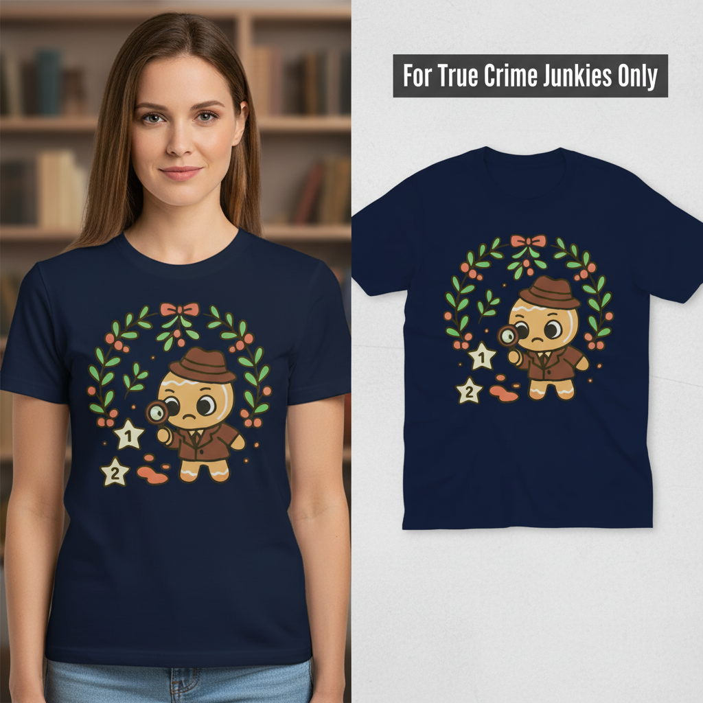 Gingerbread Detective T-Shirt_model_flat