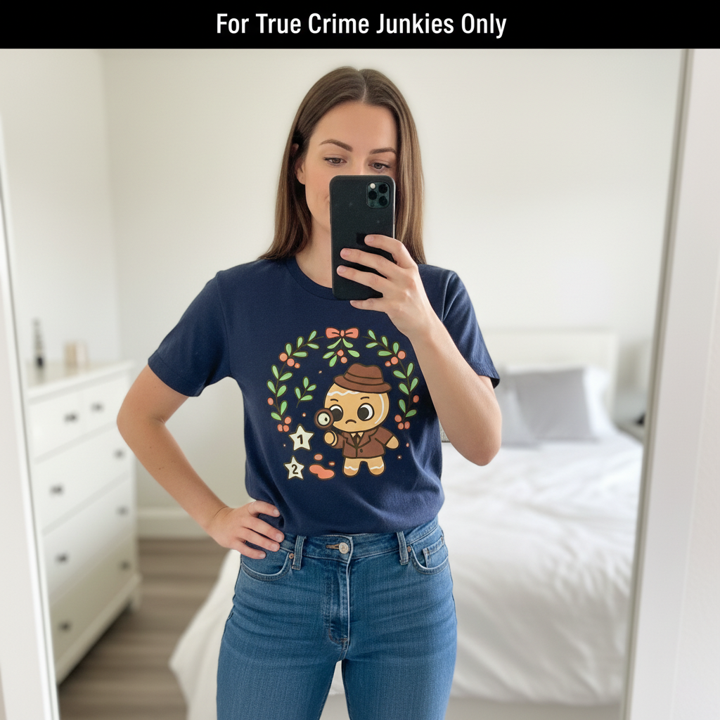 Gingerbread Detective T-Shirt_mirror_selfie