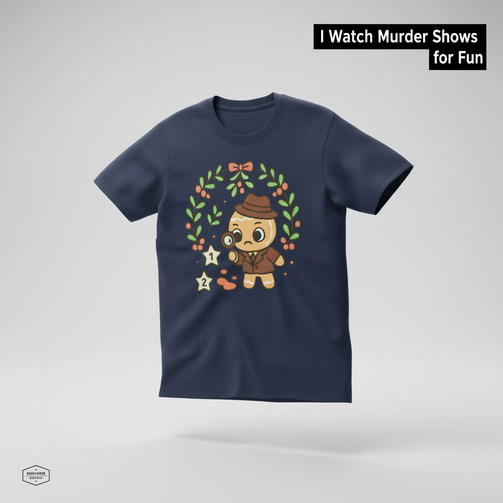 Gingerbread Detective T-Shirt_3d_float