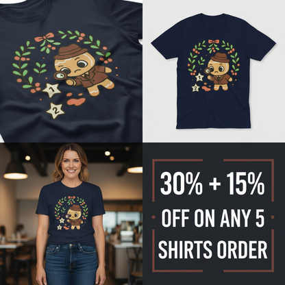 Gingerbread Detective T-Shirt_4_panel