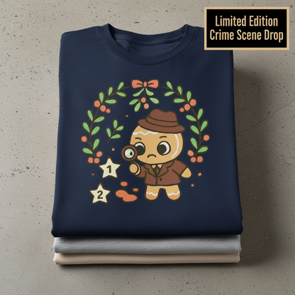 Gingerbread Detective T-Shirt_stacked_flatlay