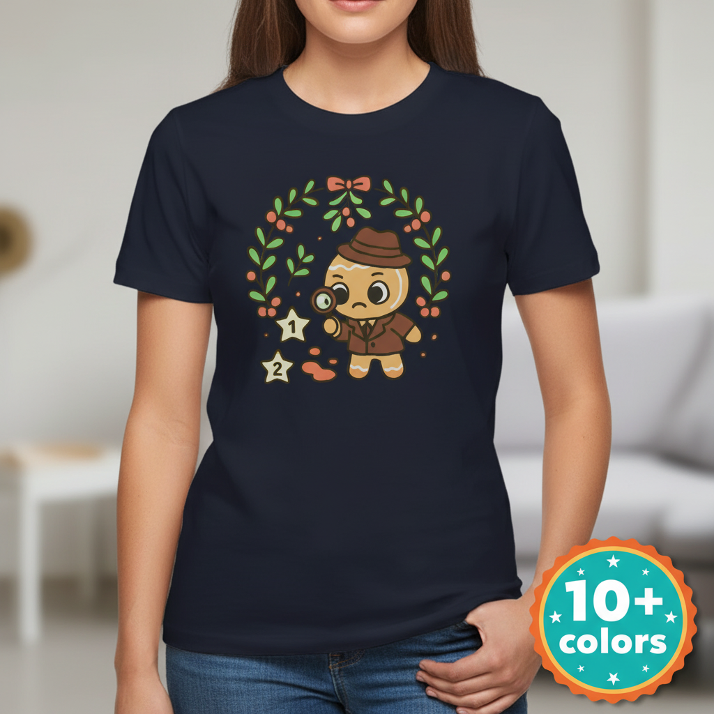 Gingerbread Detective T-Shirt_badge