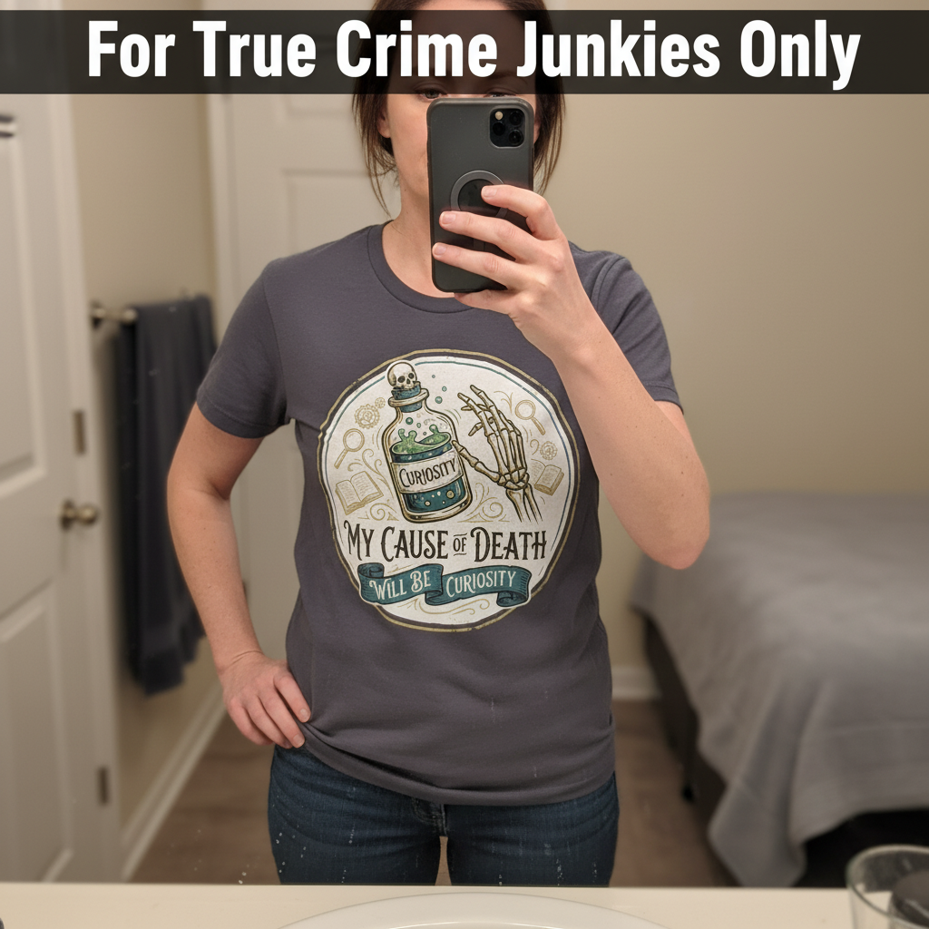 Curiosity Killed Me T-Shirt_mirror_selfie