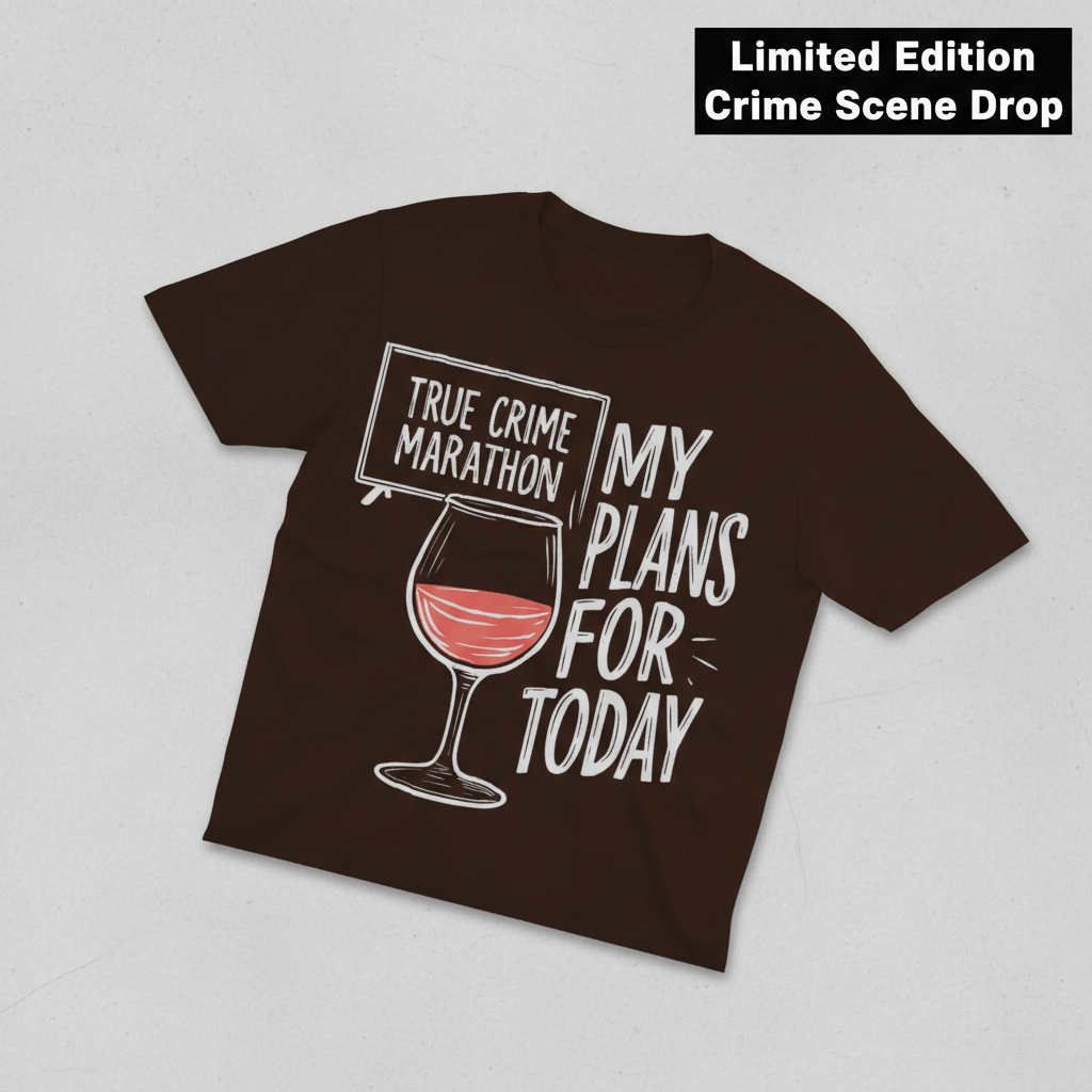 True Crime & Wine Plans T-Shirt_fold_tilt