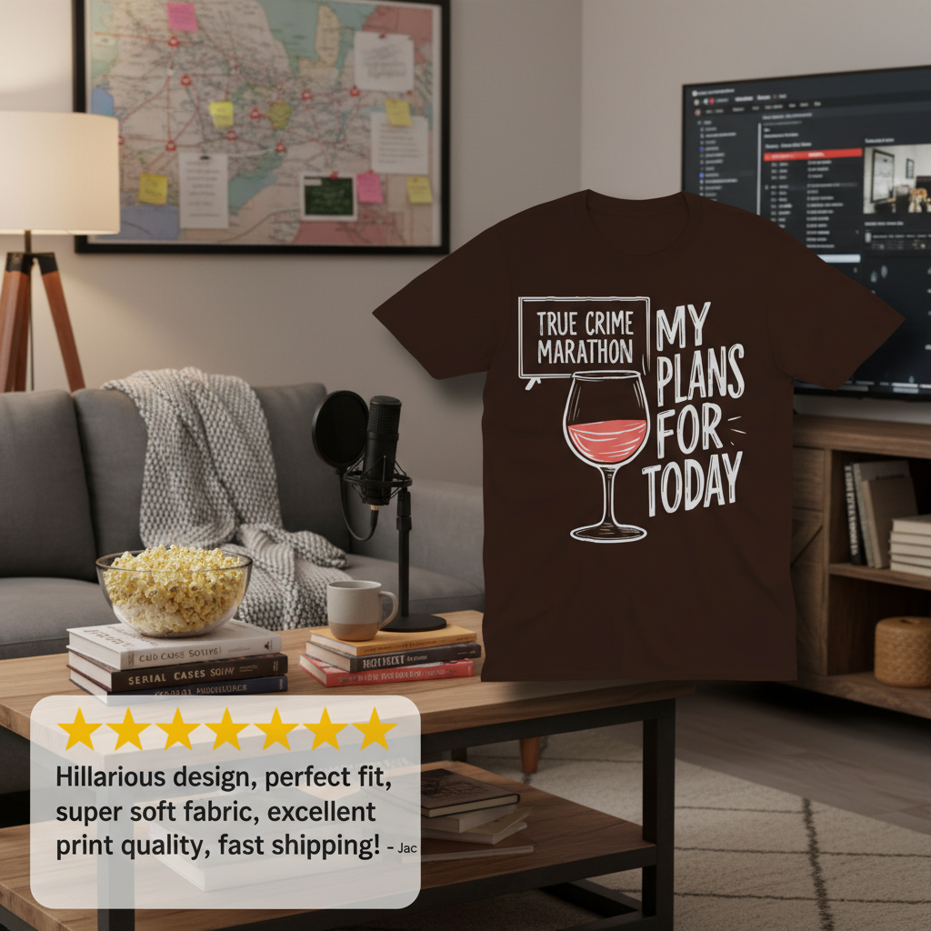 True Crime & Wine Plans T-Shirt_extreme_za