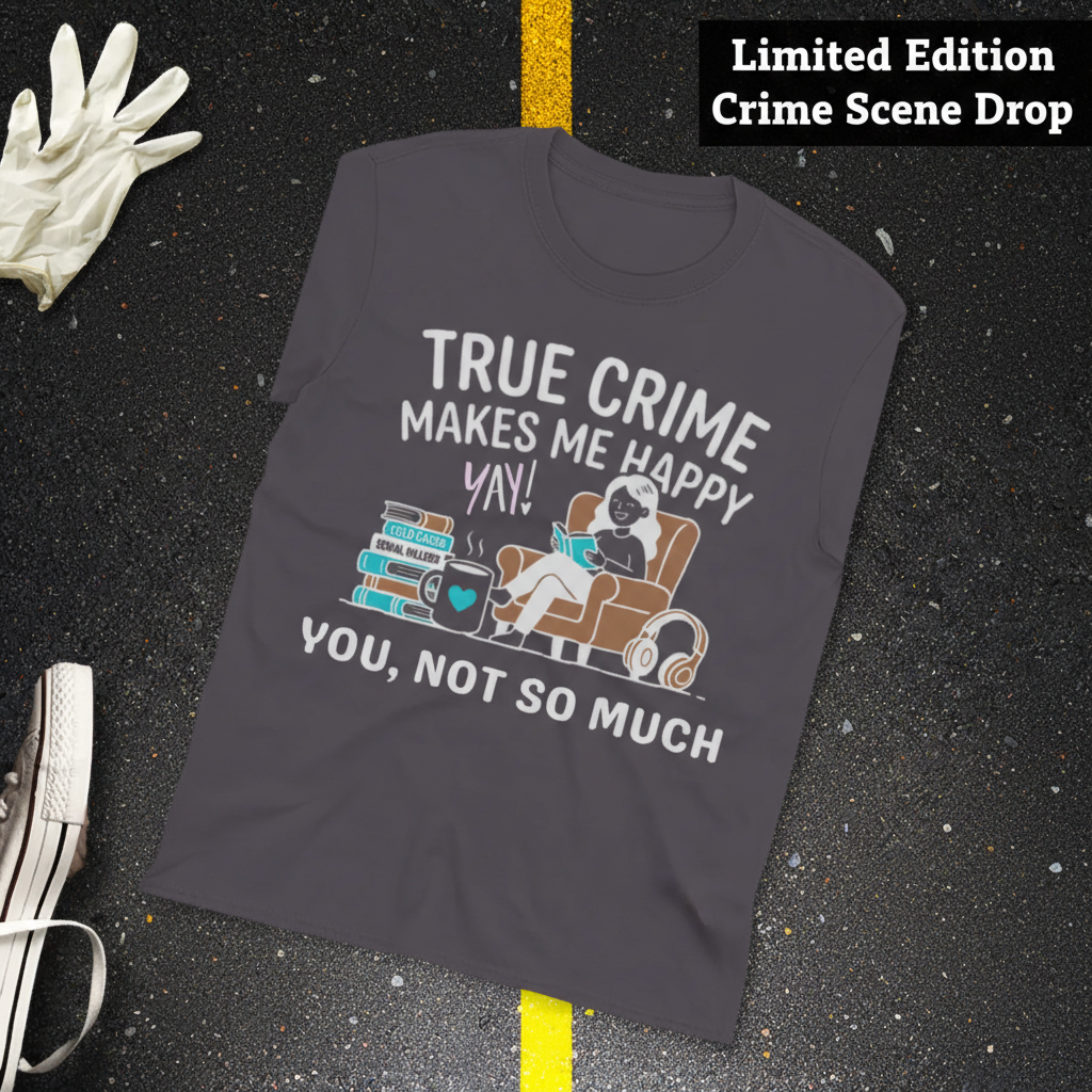 True Crime Makes Me Happy T-Shirt_fold_tilt
